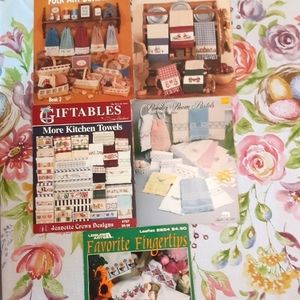 5 finger tip towel cross stitch leaflets